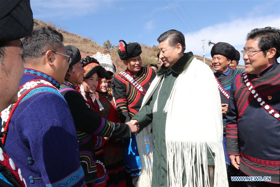 Xi Visits Impoverished Ethnic V